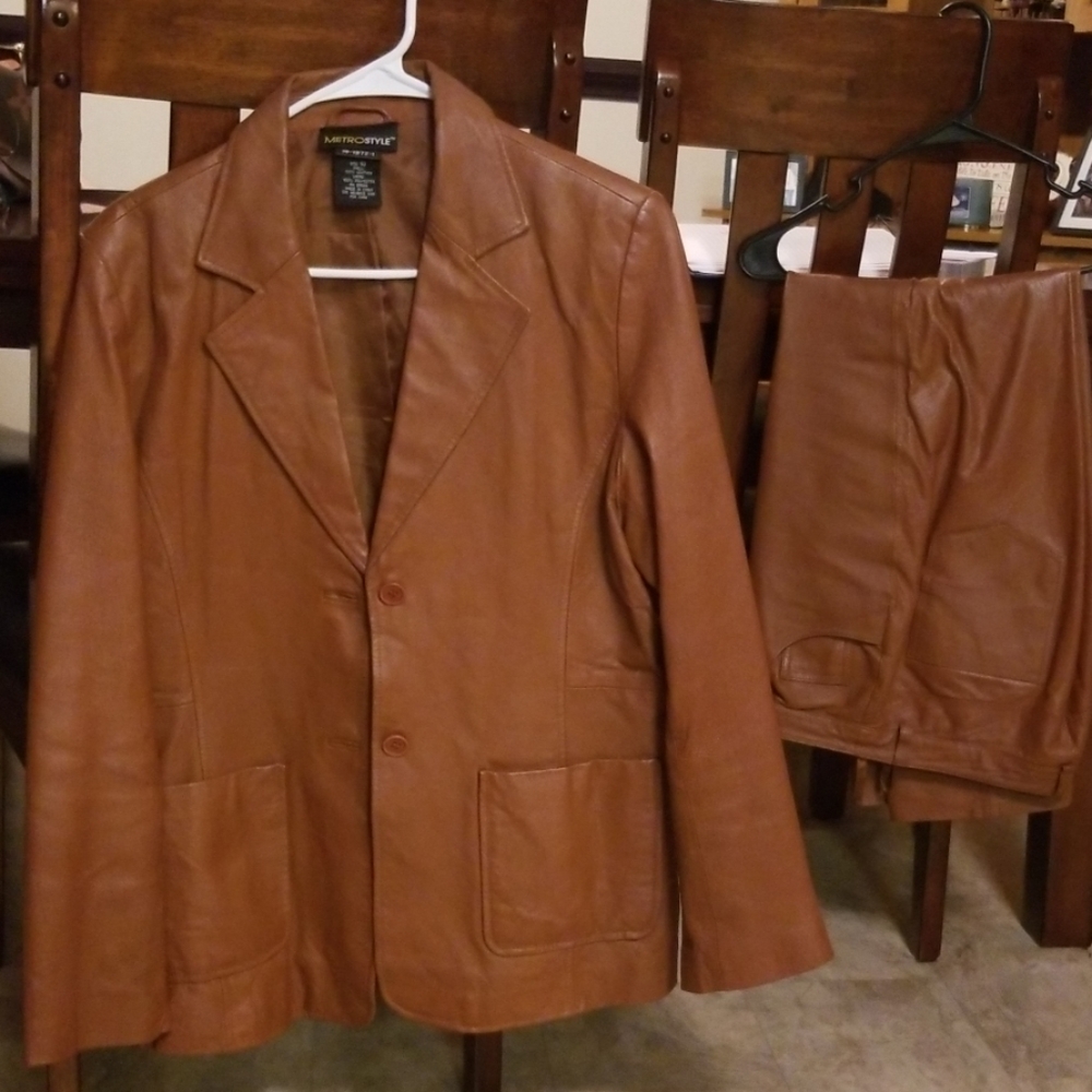 Womens Leather pants and Jacket